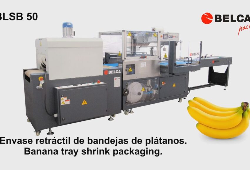 Envasado de bandejas de plátanos