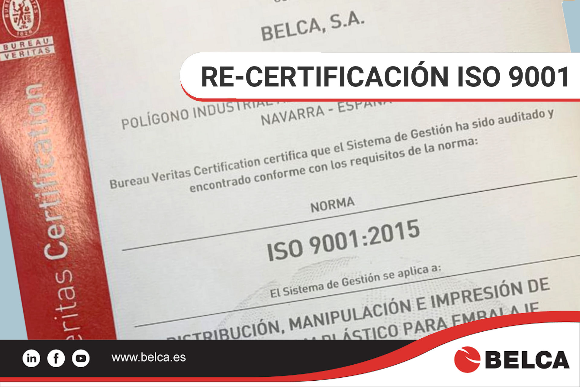 Re Certificación Iso 9001 2015 Belca