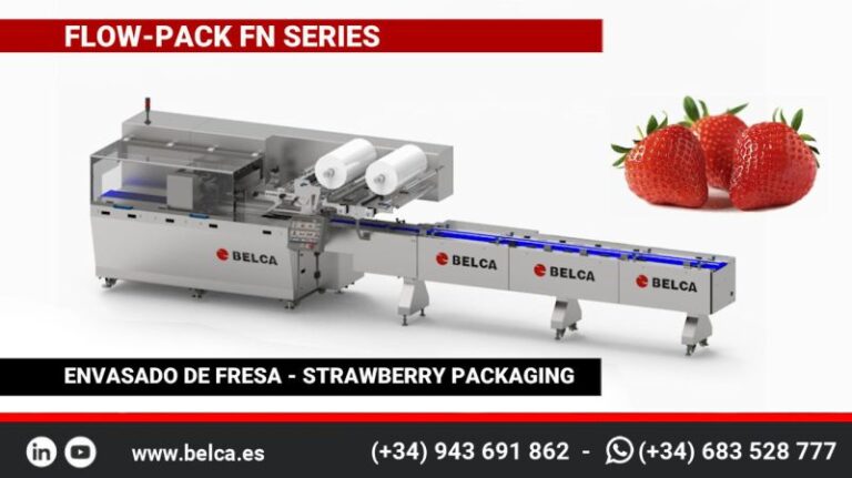 Flow-pack FN: la solución BELCA para el envasado de fresas.
